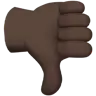 Thumbs Down: Dark Skin Tone Emoji 👎🏿 image - Apple style
