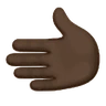 Leftwards Hand: Dark Skin Tone Emoji 🫲🏿 image - Huawei Harmony OS style
