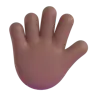 Hand With Fingers Splayed: Medium-Dark Skin Tone Emoji 🖐🏾 image - Microsoft 3D Fluent style