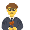 Man Judge Emoji 👨‍⚖️ image - Skype style