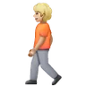 Person Walking: Medium-Light Skin Tone Emoji 🚶🏼 image - Samsung style