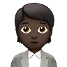Office Worker: Dark Skin Tone Emoji 🧑🏿‍💼 image - Apple style