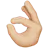 Ok Hand: Medium-Light Skin Tone