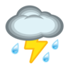 雷雨雲 Emoji ⛈ image - Emojidex style