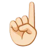 Index Pointing Up: Light Skin Tone Emoji ☝🏻 image - Google Noto Color Animated style