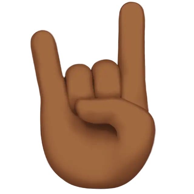 Sign Of The Horns: Medium-Dark Skin Tone