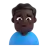 Man Frowning: Dark Skin Tone