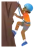 Person Climbing: Medium-Dark Skin Tone
