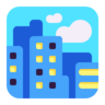 도시 Emoji 🏙 image - Microsoft Classic 2D style