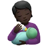 Person Feeding Baby: Dark Skin Tone Emoji 🧑🏿‍🍼 image - Apple style