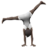 Person Cartwheeling: Dark Skin Tone Emoji 🤸🏿 image - Apple style