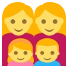 Family: Woman, Woman, Girl, Boy Emoji 👩‍👩‍👧‍👦 image - EmojiTwo style