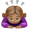 Woman Bowing: Medium Skin Tone Emoji 🙇🏽‍♀️ image - Apple style