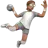 Person Playing Handball: Medium Skin Tone