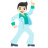 Man Dancing: Light Skin Tone Emoji 🕺🏻 image - Google Noto Color style