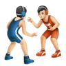 People Wrestling: Light Skin Tone Emoji 🤼🏻 image - Huawei Harmony OS style