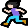 Woman Running: Light Skin Tone Emoji 🏃🏻‍♀️ image - Microsoft Windows 10 Segoe UI Emoji style