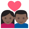 Couple With Heart: Dark Skin Tone Emoji 💑🏿 image - EmojiTwo style