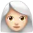 Woman: Light Skin Tone, White Hair
