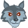 ウルフフェイス Emoji 🐺 image - Facebook Messenger (2016) style