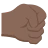 Right-Facing Fist: Dark Skin Tone
