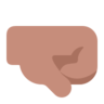 Right-Facing Fist: Medium Skin Tone Emoji 🤜🏽 image - Microsoft Classic 2D style