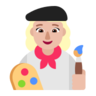 Woman Artist: Medium-Light Skin Tone Emoji 👩🏼‍🎨 image - Microsoft Classic 2D style