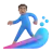 Man Surfing: Medium Skin Tone