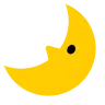 Эмодзи Первая четверть луны с лицом 🌛 image - Tossface style