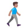 Man Walking Facing Right: Medium Skin Tone Emoji 🚶🏽‍♂️‍➡️ image - Microsoft Classic 2D style