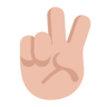 Victory Hand: Medium-Light Skin Tone Emoji ✌🏼 image - Microsoft Classic 2D style