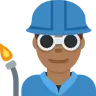 Man Factory Worker: Medium-Dark Skin Tone Emoji 👨🏾‍🏭 image - Twitter / X (Twemoji) style