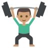 Person Lifting Weights: Medium Skin Tone Emoji 🏋🏽 image - EmojiTwo style