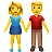 Homme et femme se tenant par la main