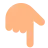 Backhand Index Pointing Down: Medium-Light Skin Tone