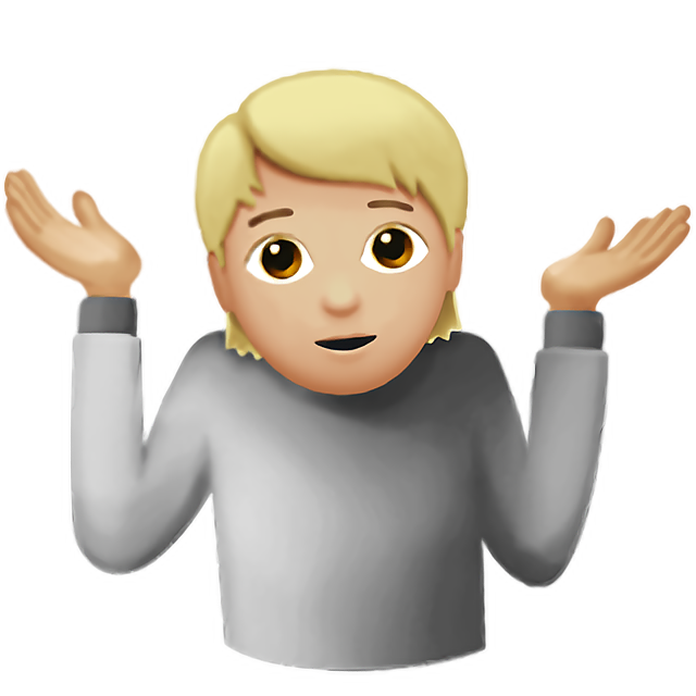 Person Shrugging: Medium-Light Skin Tone
