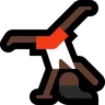 Person Cartwheeling: Dark Skin Tone Emoji 🤸🏿 image - Microsoft Windows 10 Segoe UI Emoji style
