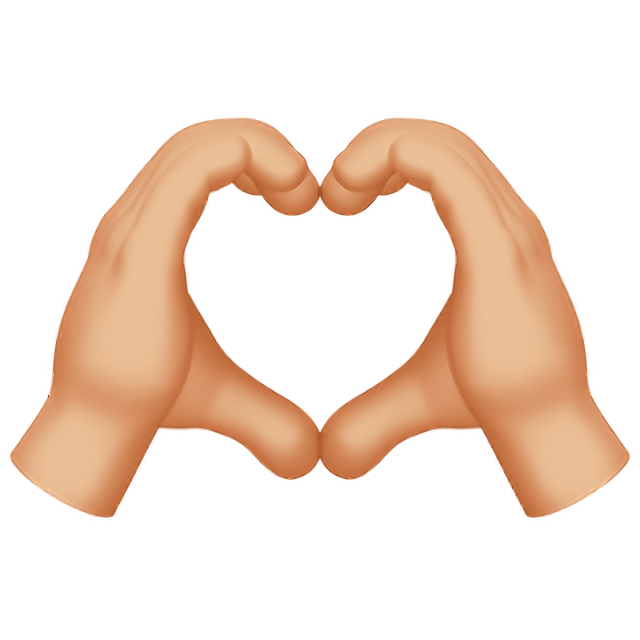 Heart Hands: Medium-Light Skin Tone