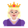 Princess: Medium-Light Skin Tone Emoji 👸🏼 image - Microsoft Classic 2D style