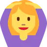 Woman Gesturing Ok Emoji 🙆‍♀️ image - Twitter / X (Twemoji) style