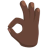 Ok Hand: Dark Skin Tone Emoji 👌🏿 image - Facebook Messenger (2016) style