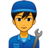 Man Mechanic Emoji 👨‍🔧 image - Emojidex style