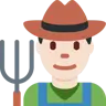 Man Farmer: Light Skin Tone Emoji 👨🏻‍🌾 image - Twitter / X (Twemoji) style