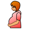 Pregnant Woman: Medium Skin Tone Emoji 🤰🏽 image - Emojidex style