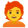 Person: Red Hair Emoji 🧑‍🦰 image - Google Noto Color style