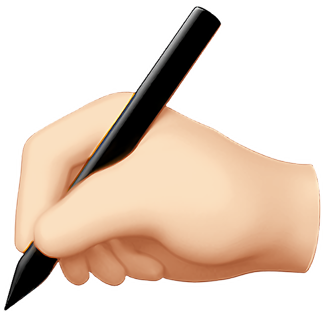 Writing Hand: Light Skin Tone