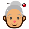 Old Woman: Medium Skin Tone Emoji 👵🏽 image - Emojidex style