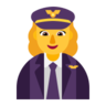 Woman Pilot Emoji 👩‍✈️ image - Microsoft Classic 2D style