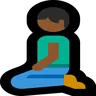 Person Kneeling: Medium-Dark Skin Tone Emoji 🧎🏾 image - Microsoft Windows 10 Segoe UI Emoji style