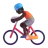 Person Biking: Dark Skin Tone